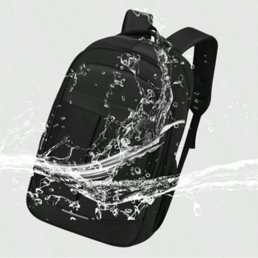 Men's Waterproof Laptop Backpack Anti-Theft Business Work Travel School Backpack - màu đen - Xem 1