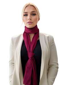 1pc Fashion Women Shawl, Extra Long Bridal Wrap For Wedding Party, All Seasons For Dress - A - View 4
