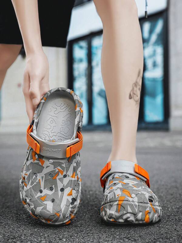 Men's Outdoor Sports Non-Slip Quick-Drying Fashionable Breathable Sandals, Suitable For Teenagers, Aquatic Sports & Beach, Summer