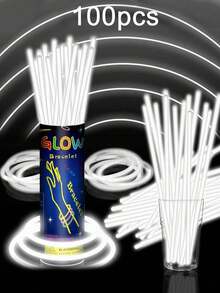 100 que phát sáng trắng siêu sáng dài 8 inch. Những que phát sáng siêu sáng này có thể phát ra ánh sáng trắng liên tục trong 10 đến 12 giờ và có thể được sử dụng để làm vòng tay, vòng cổ và nhiều vật dụng khác cho các sự kiện cưới hỏi. - trắng - Xem 10