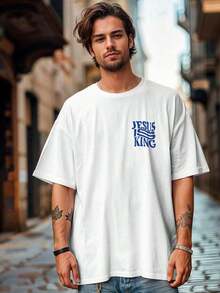 Camiseta Camisa Jesus Messias Salvador Frase Evangélica Jesus Grande - Branco - Visão 5