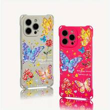 Funda para teléfono 1 pieza El diseño del patrón de pintura al óleo tiene cuatro esquinas que se pueden usar para colgar la funda del teléfono S. Es adecuado 16 Plus 12 Pro 14 13 15 Fundas blandas impresas de TPU - Colores mixtos 1 - Ver 3