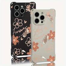 Funda para teléfono con diseño de flor naranja, funda colgante para teléfono con cuatro esquinas, 16 Plus, 14, 15 Pro, 13, 12, TPU, 1 unidad - Colores mixtos 2 - Ver 5