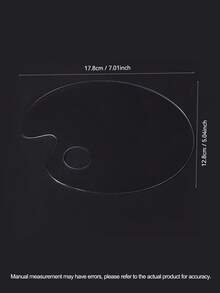 带拇指孔的椭圆形艺术家调色板 - 不粘，丙烯酸颜料调色板托盘，透明椭圆形调色调色板，适用于水彩、丙烯、化妆品化妆，适用于绘画、化妆等，学校用品，返校