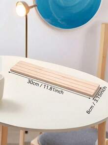 1pc Wooden Stepped Jewelry Display Stand, Creative Accessories Exhibit Rack, Jewelry Trinket Organizer, Desktop Display Holder, Minimalist Wooden Storage Rack - Apricot - View 14