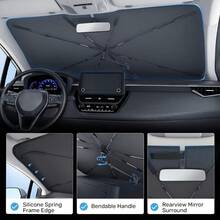 360° Rotating Car Sunshade - Foldable Handle And Storage Bag, UV Protection For SUV/Truck/Sedan, Essential For Summer, Car Sun Visor, Car Curtain, Foldable Design, Durable Sunshade - one-size - View 8