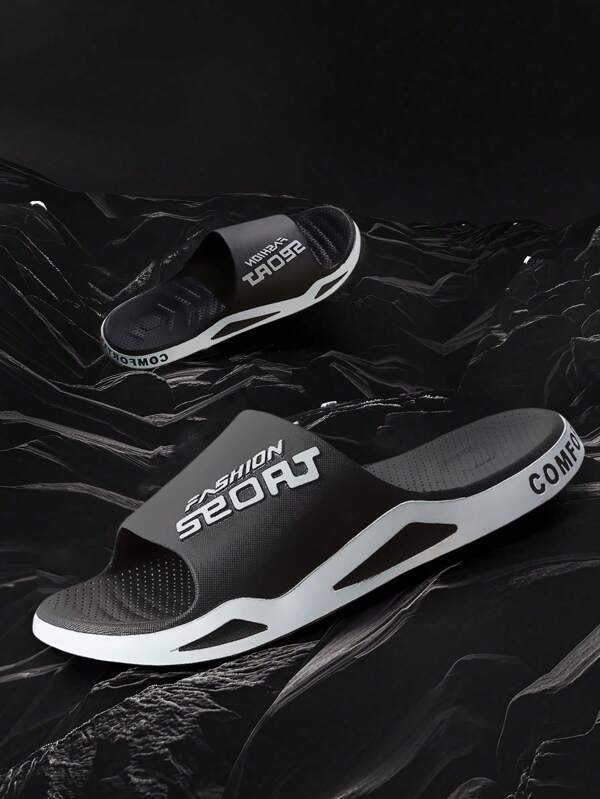 Unisex Comfortable Non-Slip Slippers, Suitable For Indoor Wear, Outdoor Sports, Beach, Bathroom, Home Use. Fashionable Casual EVA Slide Sandals, Ideal For Teens, Summer, Athletic, Vacation, Travel, Graduation Gifts, Birthday Accessories