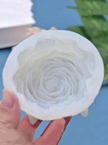 1pc Peony Flower Shaped Silicone Mold, DIY Peony Flower Scented Candle, Plaster Home Decor Accessory Silicone Mold