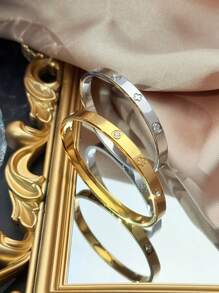 1 Stück Glücks-Blumen-Armband für Frauen, mit 18 Karat Gold beschichteter Edelstahl, ein perfektes Valentinstags-Geschenk für Ihren Partner