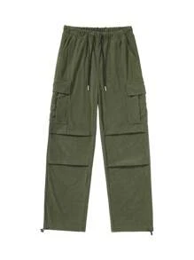 Men's Loose Wide Leg Straight Casual Corduroy Cargo Pants