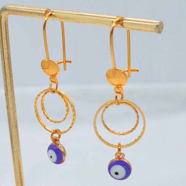 Pendientes chapados en oro pequeños pendientes redondos de moda para mujer, regalos, pendientes dorados Hoops Pircing, accesorios de perforación
