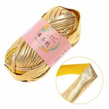 100g Hilo de ganchillo brillante para DIY, bola de hilo para tejer a mano para bolso, manta, cojín, camiseta - Multicolor - Ver 10
