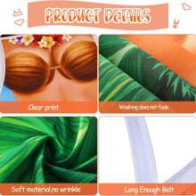 2 pezzi Grembiule hawaiano unisex per barbecue, in materiale tessile di poliestere, accessori per travestimenti e feste di coppia, accessori per barbecue e cucina, grembiule da cucina divertente per uso domestico, regali per le vacanze di Ognissanti