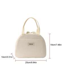 1 件可爱灯芯绒午餐手提袋，可重复使用的保温午餐盒，多功能防水防漏成人午餐手提冷藏袋，带拉链，适用于工作、野餐或旅行学校用品学校配件旅行配件教室整理袋家庭必需品，送给老师、朋友和家人的礼物，适合返校、圣诞节、情人节礼物情人节返校用品学校用品袋女士午餐袋野餐配件