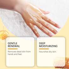Mặt nạ tẩy tế bào chết cho chân và tay 100g, chứa chiết xuất sữa, dưỡng ẩm và nuôi dưỡng da, mang lại làn da mịn màng và mềm mại. - Màu vàng - Xem 4