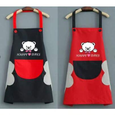 Avental Impermeavel De Cozinha A Prova De Água De Limpeza- Com pano de mão