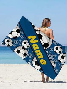 可定制印有足球名字的超大沙滩巾，不易褪色，吸水性强。适合旅行、泳池、潜水、冲浪、瑜伽等活动。海滩必备时尚单品，旅行必备。 - 彩色 - 查看 4