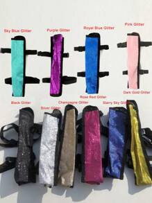 1 Stück Hologramm Handventilator Tasche mit verstellbarem Riemen, neue Kung Fu Tai Chi Fächer Tasche, Oberschenkeltasche, silber-schwarzer Blitz rosa Outdoor Sport Aktivität Tasche, Musikfestival große Karnevalsparty reflektierende Laser scharfe Tanzfächertasche, tragbare verstellbare faltbare Fächertasche, stilvoller Partyzubehör für Frauen, reflektierendes irisierendes Design, geeignet für Fanpartys, Discotanz, Heimdekoration und viele Anlässe