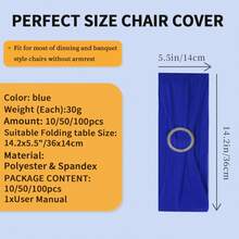 10/50/100pcs Elastic Chair Belts, Bow Elastic Chair Belts, Buckle Free Belts For Wedding Decoration, Banquet Decoration