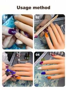 2/1 件美甲工具假手美甲练习手，灵活的软塑料手模型，用于美甲培训、沙龙练习和 DIY 设计，关节活动手指用于凝胶抛光、丙烯酸和浸粉应用，非常适合初学者、学生、专业人士，非常适合圣诞节礼物和情人节美甲套装 - 彩色 - 查看 11