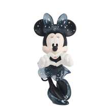 Disney 2 Pcs Black PVC Material Figurine Set Of Mickey Mouse And Minnie Mouse In Heart Gesture, Cute And Interesting Desktop Decor, Suitable For Living Room, Bedroom, Office Desk, Halloween, Christmas, An Ideal Sophisticated Gift