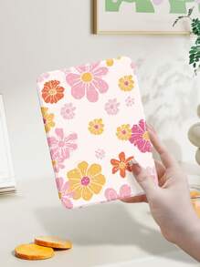 One Piece Kindle Case With Floral Pattern, Fits Kindle Paperwhite (12th Gen) Version 2024, Kindle (11th Gen) Version 2021, Kindle (11th Gen) Version 2022, Kindle (10th Gen) Version 2019, Supports Auto Wake/Sleep, Drop-Proof On All Four Corners, Convenient And Lightweight, Cute Gifts