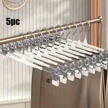 5 件套，不锈钢裤架夹 - 可伸缩、无缝、易于使用 - 非常适合衣柜和家庭使用 - 非常适合晾干裙子和衣服，适合零售展示和家庭使用 - 彩色 - 查看 3