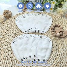1pc/2pcs/3pcs/4pcs/5pcs Kids Romper Extender, Baby Bodysuit Extension Pads, For Continuing Use Of Undersized Rompers And Bodysuits - White - View 3