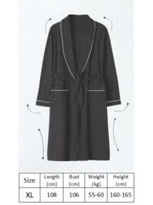 Hochwertige neue Herren Bademantel, langärmelig, leicht, atmungsaktiv, weich und bequem, geeignet für Frühling, Sommer, Herbst