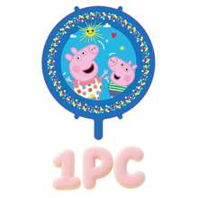 Hasbro Ensemble de 156 pièces de vaisselle et ballons Peppa Pig sous licence officielle. Comprend des assiettes, des tasses, des serviettes, des ballons, des sacs-cadeaux, des chapeaux de fête, des bannières, une nappe, des confettis et des autocollants. Décorations d'anniversaire thème rose