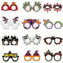 6/12pcs/Set Perlengkapan Pesta Halloween Kacamata, Perlengkapan Kostum Seru Bertema Halloween - MultiWarna - View 1
