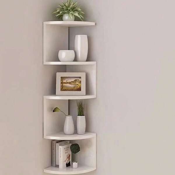 5-Tier Floating Wall Shelves, 86cm X 20cm Space-Saving Storage Rack For Home Decor,Suitable For Living Room, Bedroom, Office, Great For Organizing And Decorating Living Space