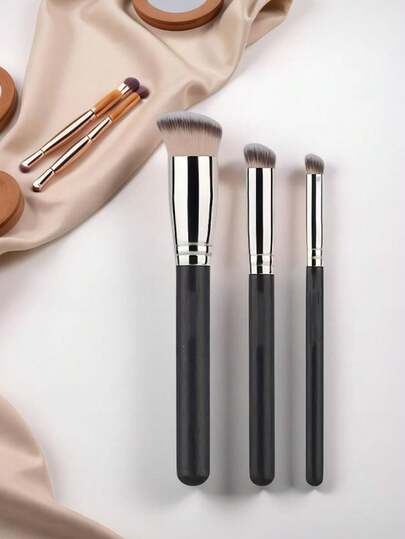 1pc/3pcs/4pcsFoundation Brush Set For Liquid Makeup, Professional Kabuki Foundation Brush Set For Blending Liquid Cream Flawless Powder, Cosmetic Polishing Spot Concealer,Brush Set,Makeup Brush Kit,Make Up Brush Set,Make Up Set Complete,Makeup Brush Set,Complete Makeup Kit,Brush Kit,Brushes Makeup Set,Makeup Gift Set,Set