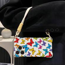 Funda para phone 16 Plus con diseño floral pequeño y cordón. Compatible con phone 13 Pro Max, phone 12, phone 14 y phone 15. Silicona suave que cubre completamente la lente y protege las cuatro esquinas. Diseño de malla protectora. - Blanco - Ver 6