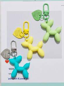 1 buc Unisex Balon Câine Breloc Aliaj În formă de Inimă Desene Animate Versatil Geantă/Chei Mașină Charm Cadou Accesorii Auto Geantă Charm Școală Drăguț Goth Y2K