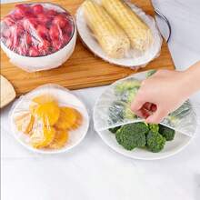 100/300/500 件保鲜膜盖，一次性密封可重复使用透明食品保鲜膜，超大超厚防撕裂保鲜膜碗盖