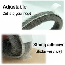 SelfAdhesive Pile Weather Stripping Seal For Sliding Windows And Door Frames 16.5ft X 11 32 Inch Grey - Gray - View 6