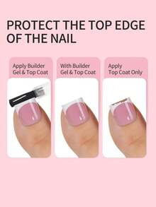 150片哑光法式美甲贴纸，粉白法式美甲贴纸，方形，女士适用，软胶假指甲，可卸除，居家DIY，15种尺寸，适合夏季美甲装饰，按压式美甲贴，美甲用品 - 粉色 - 查看 5