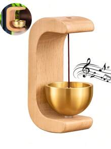 1-3 piezas Campanas de viento de estilo vintage de aleación de cobre para interiores, con cinta adhesiva resistente, reloj colgante de metal, campana de alarma de entrada y campanas colgantes decorativas