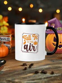 1 Peça Caneca de Halloween Fofa e Cartoon, Caneca de Café com Tema Engraçado de Abóbora, Fantasma e Bruxa, Presente de Feriado para Casa e Escritório, Copo de Água