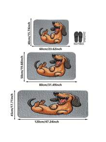 1pc Dachshund Theme Anti-Slip Doormat, Natural Plant Fragrance Bathroom Mat, Absorbent Non-Slip Mat, Fragrance Lasts 5-7 Days, Washable Carpet Rug For Living Room, Bedroom, Entryway, Suitable For All Seasons