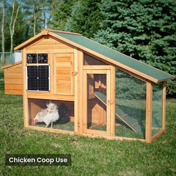 Solarventilator mit 120 cm Kabel, Solar-Abluftventilator, 27 m² * 17,5 cm Solarpanel mit Doppellüfter-Kit für Camping, Wohnwagen, Yacht, Gewächshaus, Hundehütte, Hühnerstallventilator, 12 cm * 12 cm