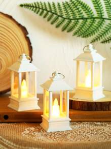 1 szt. Miniaturowa, ręczna, dekoracyjna lampka LED, zasilana bateryjnie, mała lampka nocna do dekoracji domu, lampka ozdobna ze świecą LED, mała lampka wiatrowa do dekoracji biurka, odpowiednia do dekoracji przyjęć, stołu jadalnego, lampionów ślubnych, oświetlenia do dekoracji stołu świątecznego