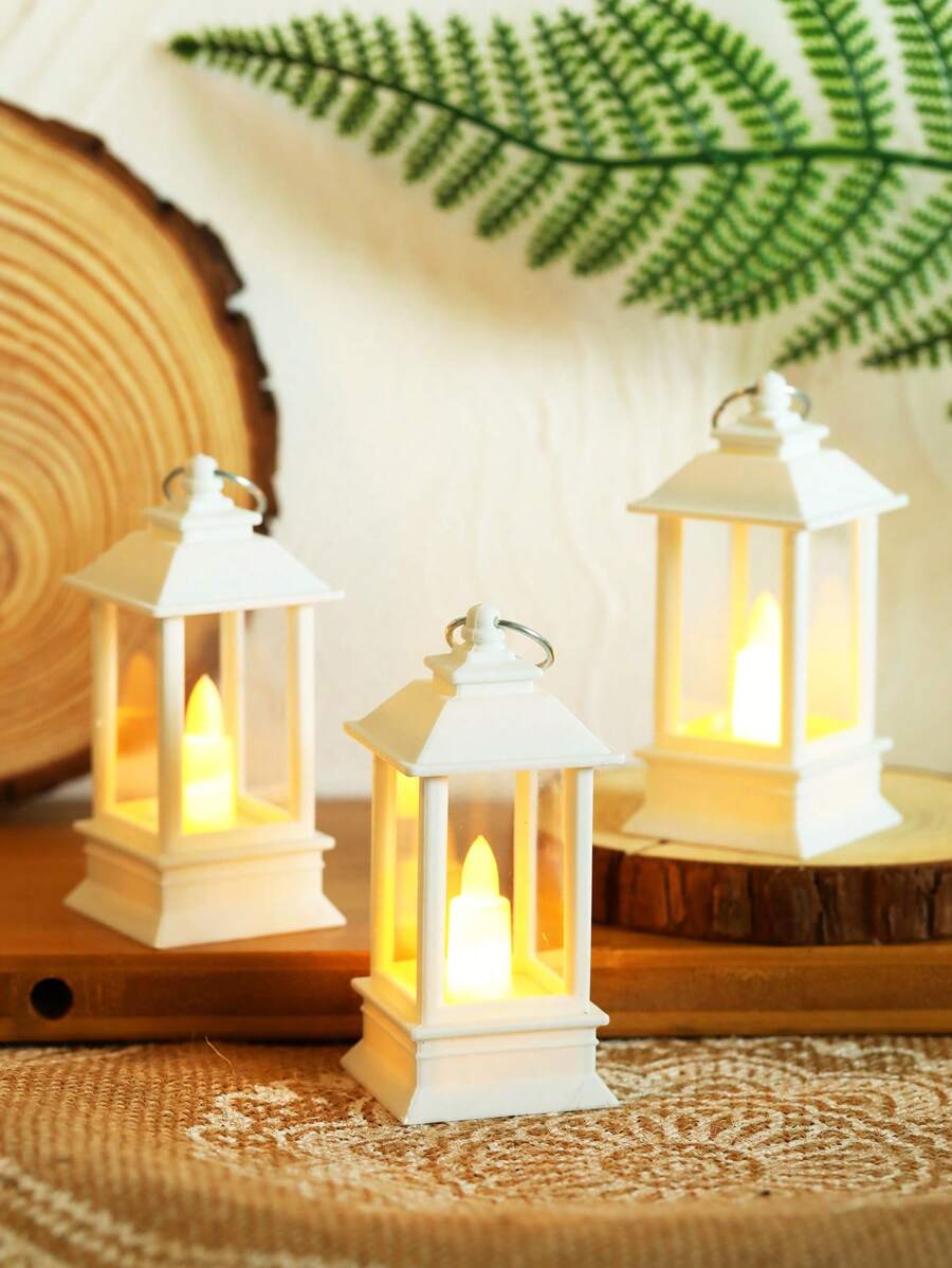 1 szt. Miniaturowa, ręczna, dekoracyjna lampka LED, zasilana bateryjnie, mała lampka nocna do dekoracji domu, lampka ozdobna ze świecą LED, mała lampka wiatrowa do dekoracji biurka, odpowiednia do dekoracji przyjęć, stołu jadalnego, lampionów ślubnych, oświetlenia do dekoracji stołu świątecznego