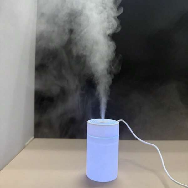 1 pieza - Humidificador portátil ultrasilencioso de 250 ml, humidificador para coche, difusor de aceites esenciales y aromatizador de aire, luz ambiente LED de color, alimentado por USB, se apaga automáticamente cuando el tanque de agua está vacío, adecuado para diversos entornos como dormitorios, salas de estar, oficinas, escritorios, automóviles, etc.