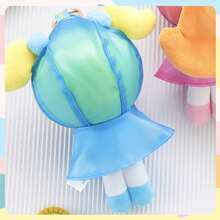 Powerpuff Girls Raincoat Plush Keychain, Bubbles Buttercup Blossom Raincoat Plush Toy Hanging Charms, Cartoon Character Raincoat Cute Bag Charms - 淺藍色 - 查看 9