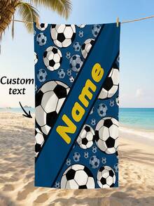 可定制印有足球名字的超大沙滩巾，不易褪色，吸水性强。适合旅行、泳池、潜水、冲浪、瑜伽等活动。海滩必备时尚单品，旅行必备。 - 彩色 - 查看 2