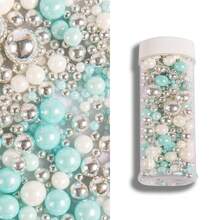 85克/3盎司蛋糕装饰带圆珠，生日蛋糕装饰挂饰，饼干装饰，纸杯蛋糕，甜甜圈，棒棒糖撒点，适用场景生日派对，婚宴，节日派对，甜点装饰 - 彩色 - 查看 16