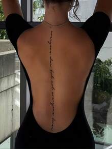 1-2 Motivational Quotes Realistic Temporary Tattoo Stickers, Suitable For Fashion Enthusiasts