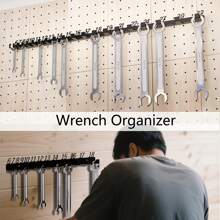 Organizador de pared para montaje de llaves de tubo, accesorios para exhibición y almacenamiento de herramientas